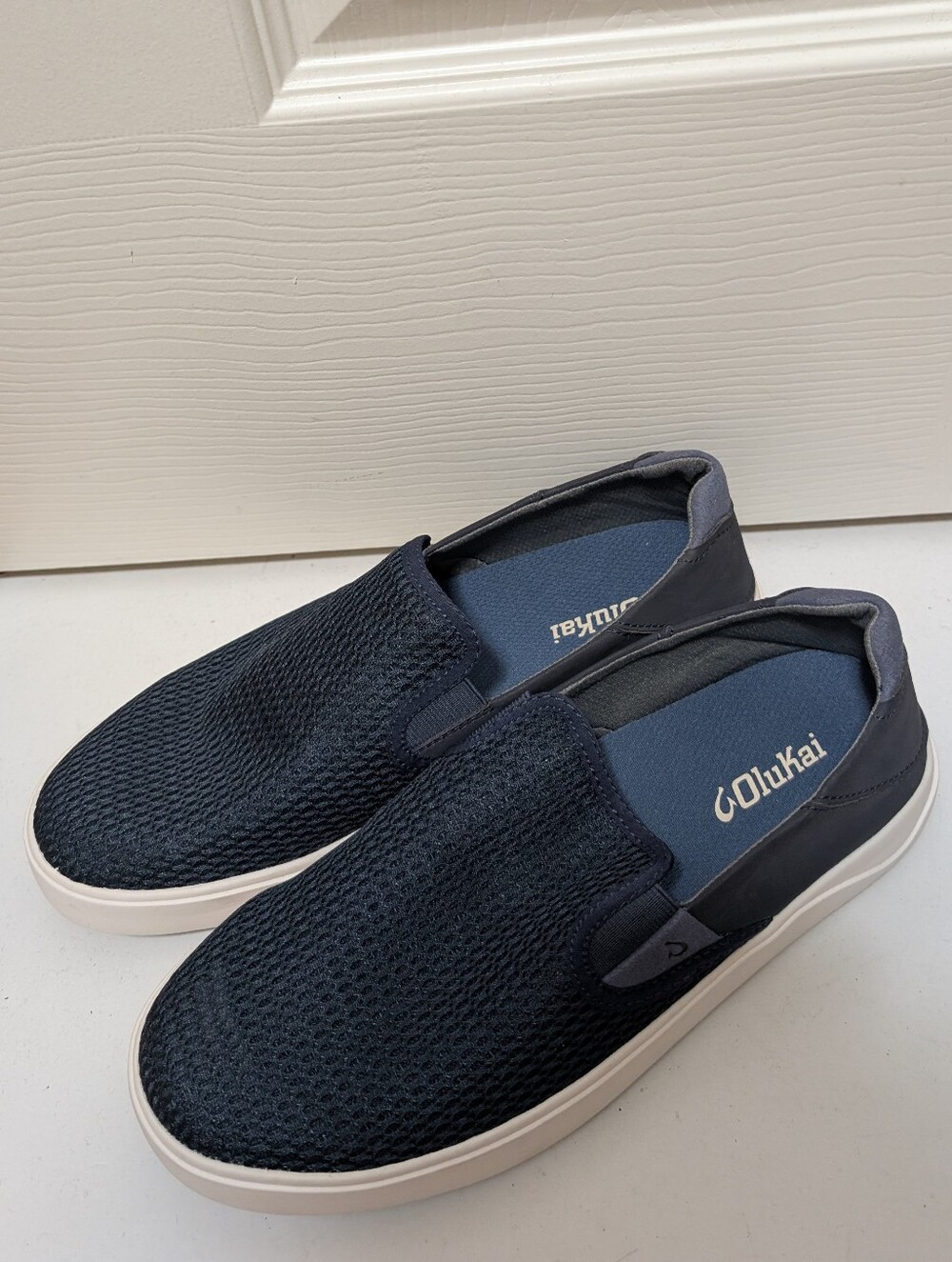 OLUKAI Lae'ahi Men's Pavement Slip On Sneakers Blue Depth/Blue Depth Size 8.5